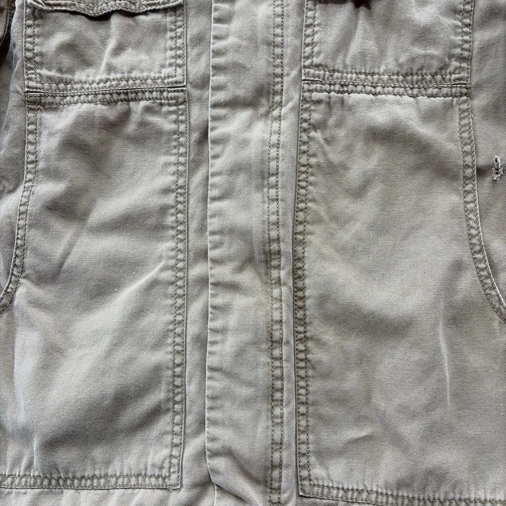 DISNEY STORE Boys Lightning McQueen Cars Beige Tan Cargo Jacket Large Piston Cup